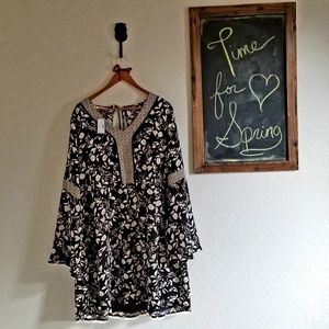 Flowy Floral Empire Waist Dress